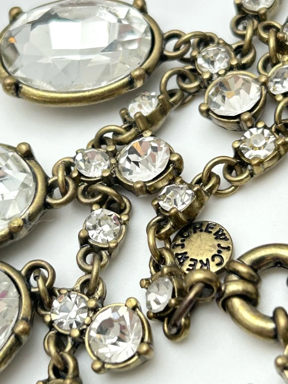 J. Crew Vintage Antiqued Gold Jeweled Necklace